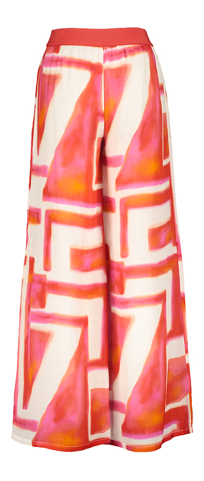 Kleurrijke linnen broek Caroline Biss