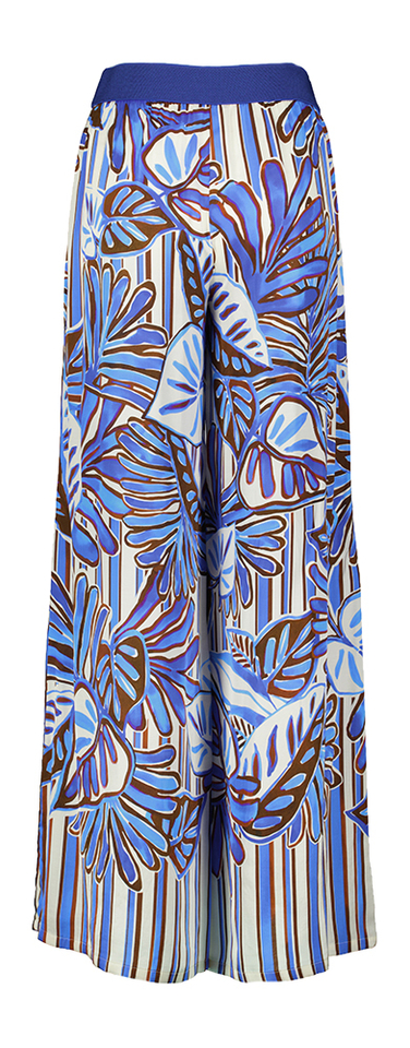 Blauw en bruine losvallende broek in print Caroline Biss
