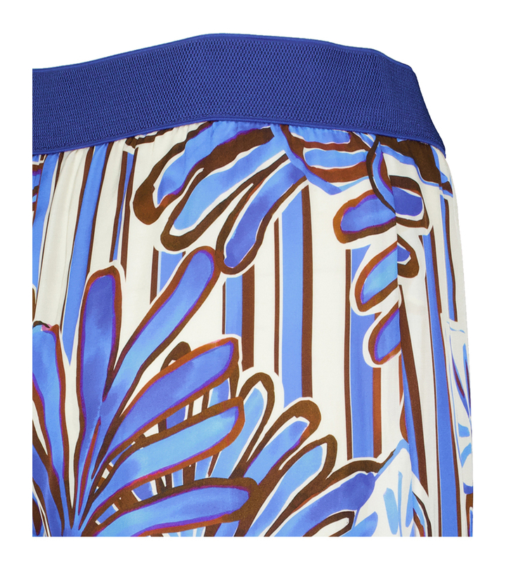Blauw en bruine losvallende broek in print Caroline Biss