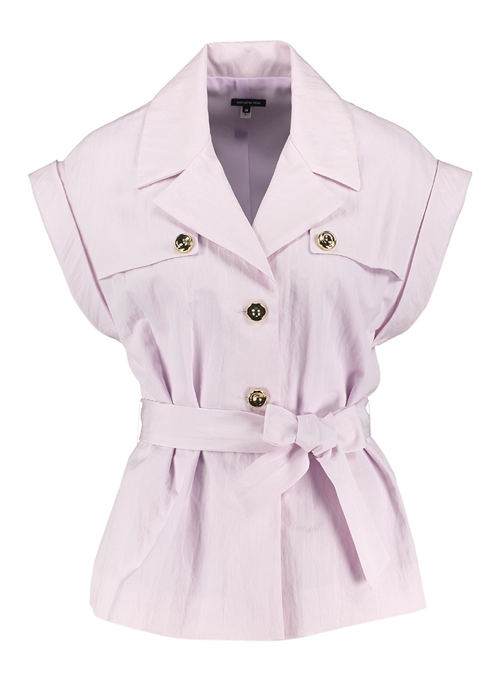 Lila bloes met sierlijke knopen en bijpassende ceintuur Caroline Biss