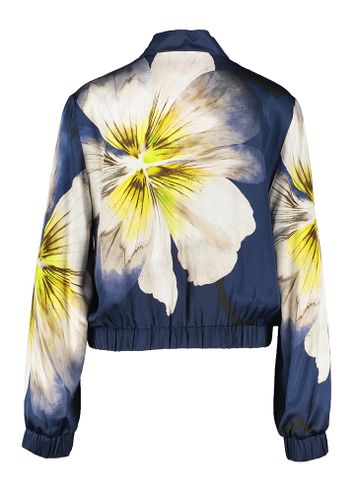 Blauw met bloemenprint blouson Caroline Biss