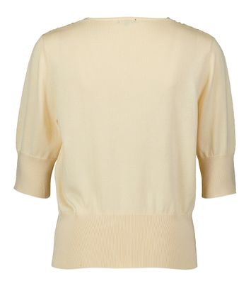 Ecru pull met v-hals Caroline Biss