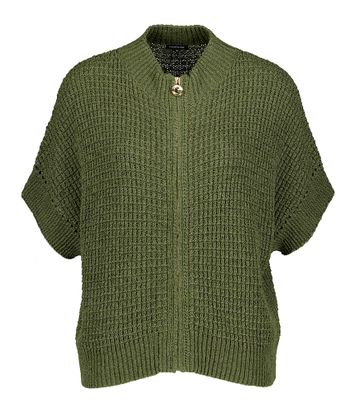 Kaki gilet met rits Caroline Biss