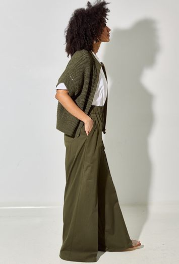 Kaki gilet met rits Caroline Biss
