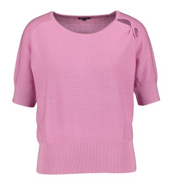 Roze pull met ronde hals en korte mouwen Caroline Biss