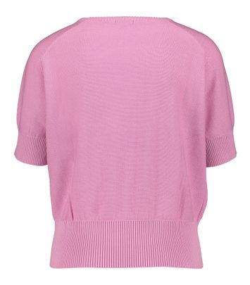 Roze pull met ronde hals en korte mouwen Caroline Biss