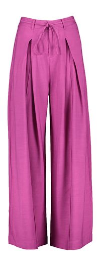 Framboos kleurige wijde broek met bandplooi Julio Suncoo