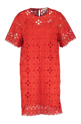 Rode jurk in broderie Cerise Suncoo