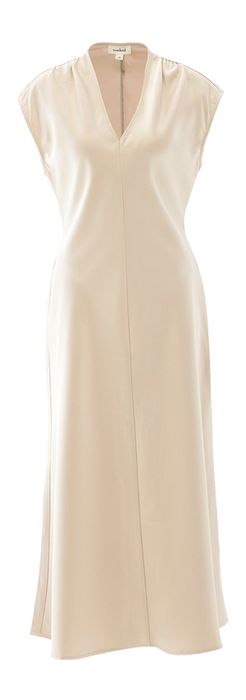 Beige glanzende midi feestjurk Soaked In Luxury