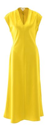 Soaked In Luxury Gele feestelijke midi-jurk