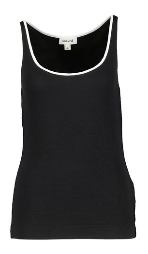 Zwarte top met witte boord Soaked In Luxury