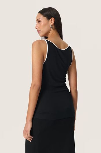 Zwarte top met witte boord Soaked In Luxury