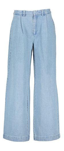 Wije jeansbroek met bandplooi Saint tropez