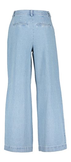 Wije jeansbroek met bandplooi Saint tropez