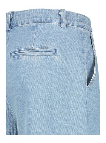 Wije jeansbroek met bandplooi Saint tropez