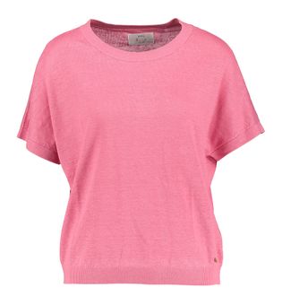 Des Petits Hauts Roze linnen trui met ronde hals Alexo
