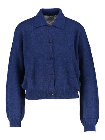 Donkerblauwe gilet met alpaca wol Anastasia Des Petits Hauts