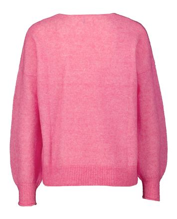 Roze wollen trui met v hals Donald Des Petits Hauts