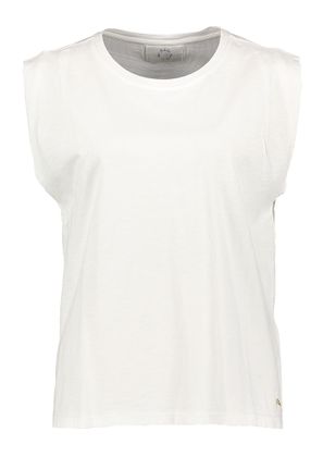 Des Petits Hauts Witte T-shirt met ronde hals Zaeba