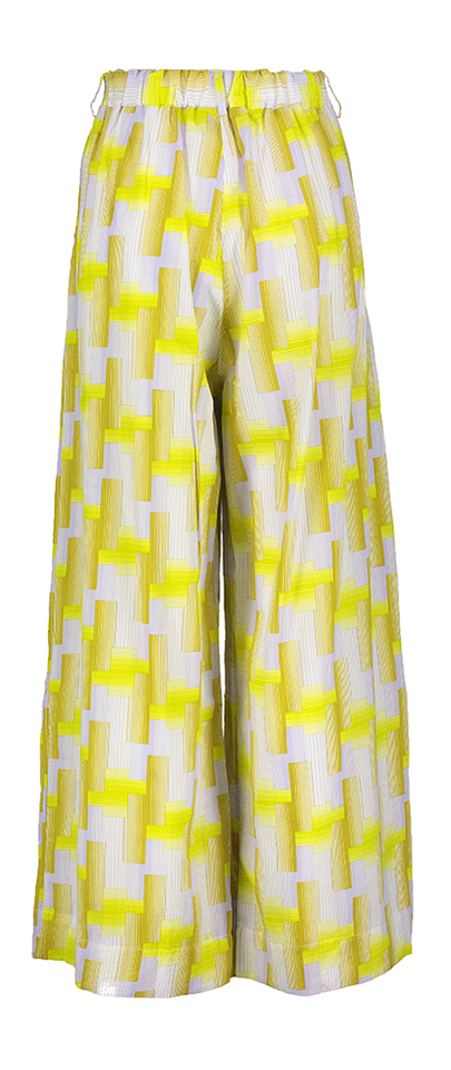 Geel en zilverkleurige broek Penelope Echo Ma Poesie