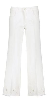 Para Mi Witte jeans met detail onderaan Mira Ajour