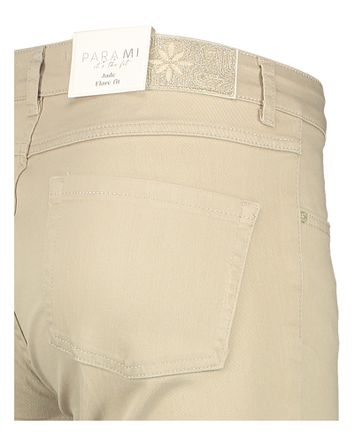 Beige flare fit broek met hoge taille Jade Para Mi