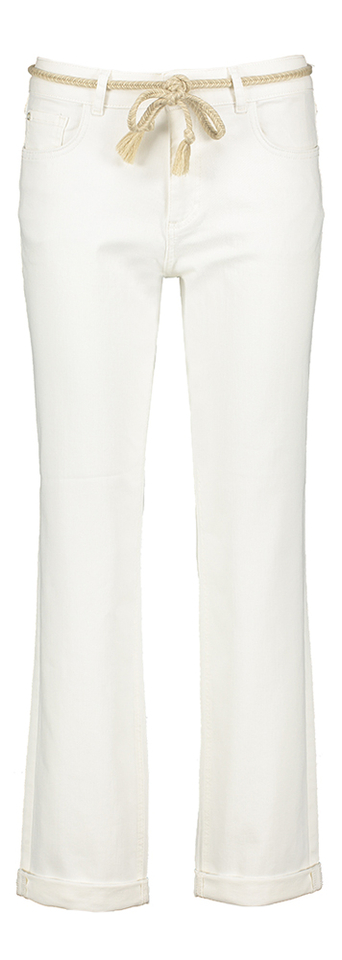 Witte broek loose fit met hoge taille  color bobby denim Para Mi