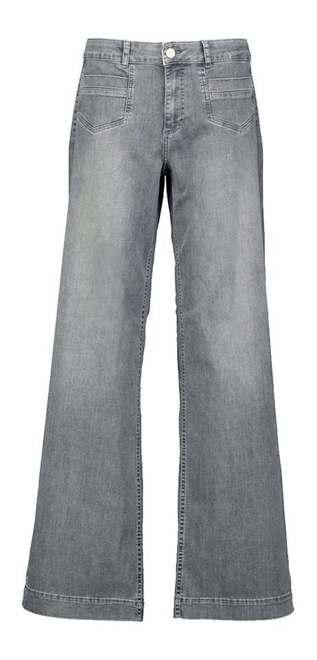 Grijze wide leg fit jeans met hoge taille Mira Pocket Para Mi