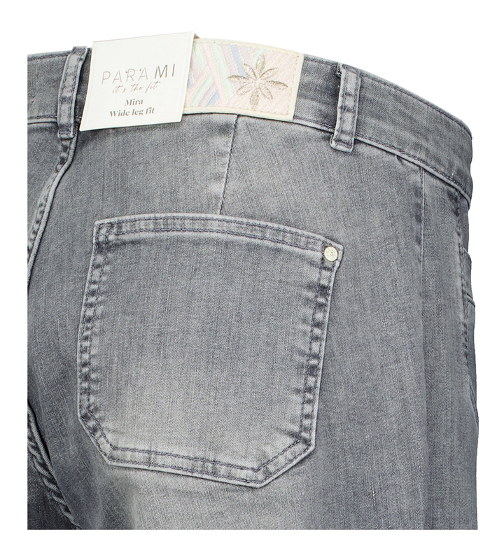 Grijze wide leg fit jeans met hoge taille Mira Pocket Para Mi