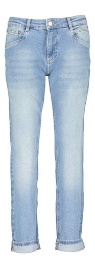 Lichtblauwe tapered fit jeans met hoge taille Bowie Para Mi