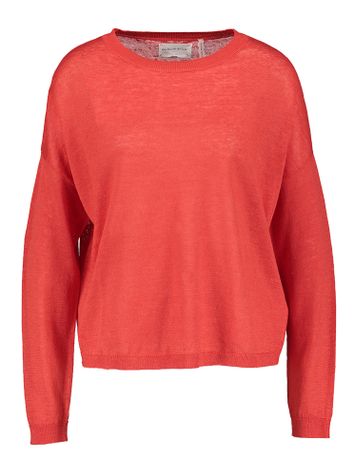 Rouge pull met ronde hals Martine Les Tricots De Lea