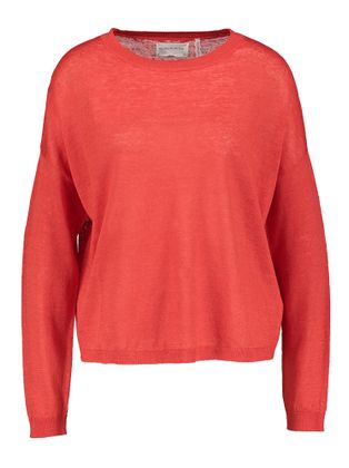 Les tricots de lea Rouge pull met ronde hals Martine