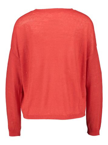Rouge pull met ronde hals Martine Les Tricots De Lea