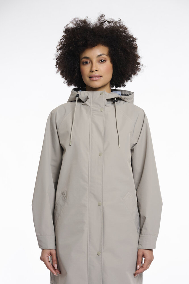 Kaki halflange regenjas Solo Rino Pelle