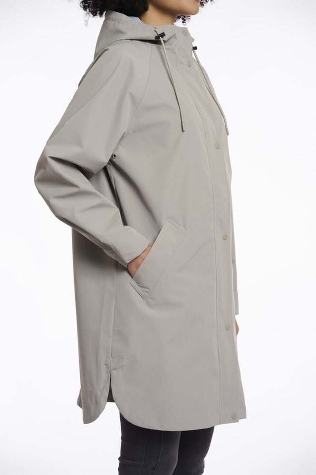 Kaki halflange regenjas Solo Rino Pelle