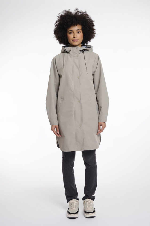 Kaki halflange regenjas Solo Rino Pelle