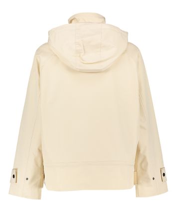 Ecru vest met rits en kap Do Rino Pelle 