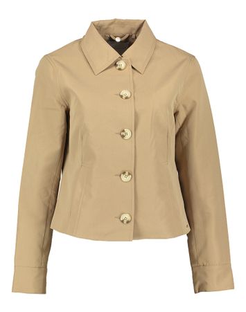 Camelkleurige vest met detailknopen Odette Rino Pelle
