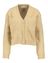 Camel kleurige fluffy cardigan Isarea Rino Pelle
