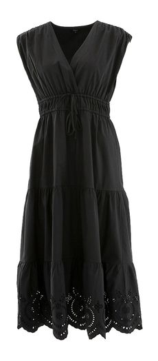 Zwate lange jurk met brodiere Lucia Rails 