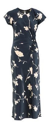 Rails Blauwe jurk met bloemenprint en strop Serenity