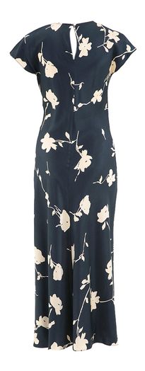 Blauwe jurk met bloemenprint en strop Serenity Rails 
