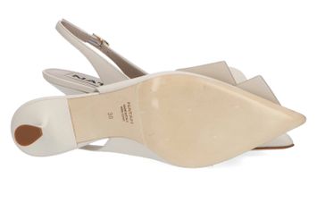 Ecru slingback met trechterhak Natan