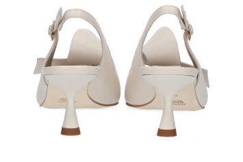 Ecru slingback met trechterhak Natan