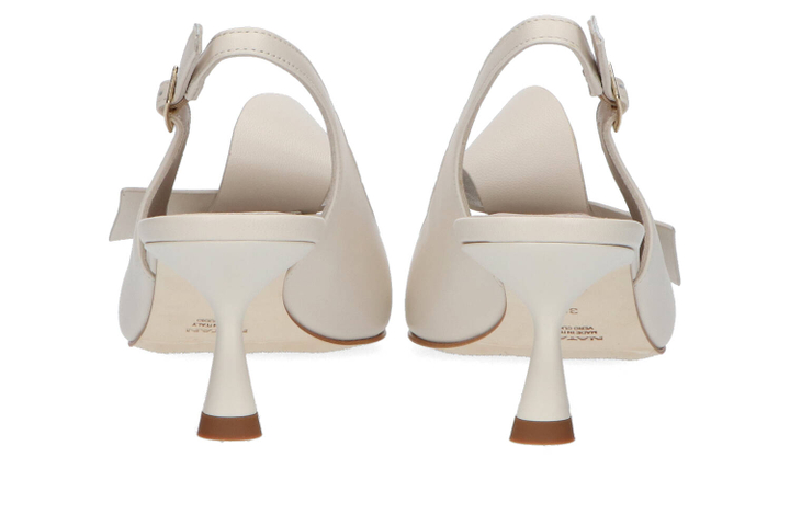 Ecru slingback met trechterhak Natan