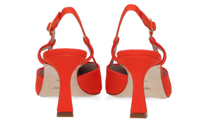 Roodkleurige slingbacks in stof Natan