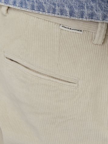 Ecrukleurige lange broek in ribfluweel Jack & Jones 