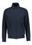 Donkerblauwe jas met rits Baracuta