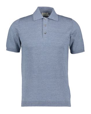 Altobello Blauwe polo met korte mouwen