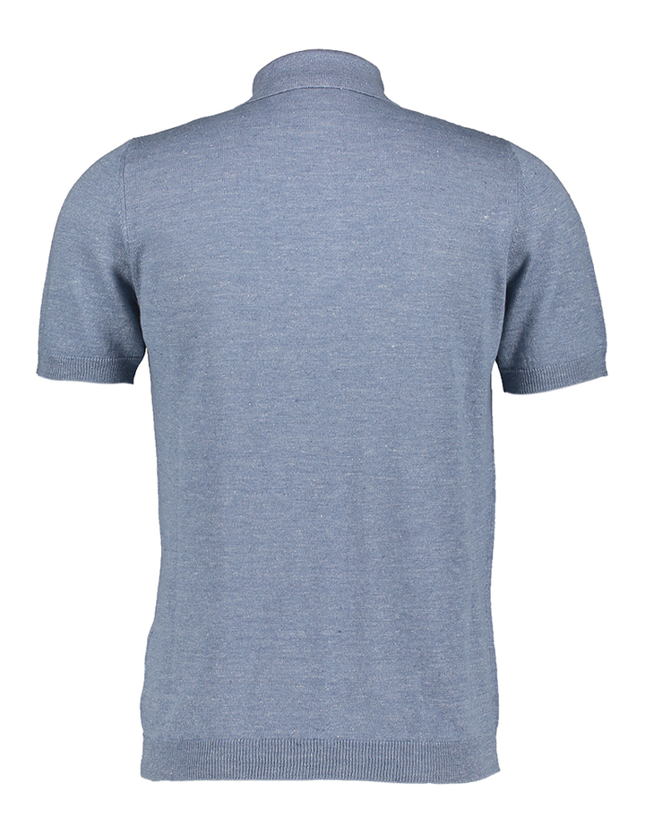 Blauwe polo met korte mouwen Altobello 